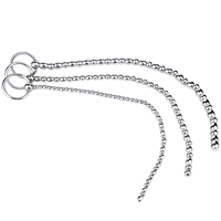 FRRK Perles de massage de la prostate en acier inoxydable avec insert pour pénis Jouet sexuel de la prostate Stimulation de l'anus en métal Jouet urétral pour hommes