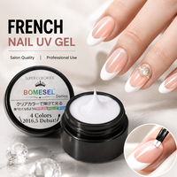 Gel pour ongles français en marque privée, gel pour nail art pour salons professionnels, formule et emballage personnalisés OEM, fabricant