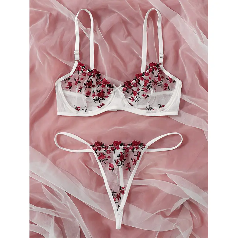 Phổ biến Hot thiết kế thiết kế mới cô gái trẻ áo ngực phụ nữ sexy đồ lót Set sexy thong cho phụ nữ