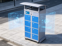 Estación de Intercambio de Baterías ESINO de 8 Ranuras con Pantalla Táctil, Gestión de Datos en la Nube, Gabinete para Baterías de Scooter Eléctrico