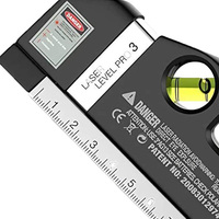 Outils de construction de mesure d'échelle de niveau laser avec ruban à mesurer 3 en 1 niveau laser à ligne croisée