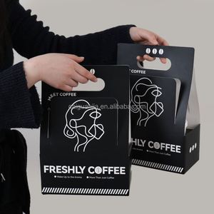 Gobelets à café jetables écologiques personnalisés en papier, lot de 2/4, avec support et design recyclable, pratiques pour les boissons à emporter - Product Image 5