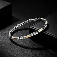 Bracelet tennis en cuivre micro-incrusté de zircon à petites fleurs pour couples, accessoires faits main haut de gamme et de luxe léger