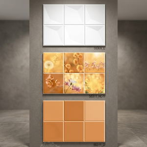 Azulejos de pared digitales Última impresión 3D Diseño decorativo de 300x450mm para paredes interiores y exteriores de baño Acabado brillante - Product Image 2