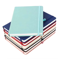 Carnet de notes à couverture rigide personnalisable en gros, en cuir de couleur unie avec bande élastique, bloc-notes cadeau d'entreprise pour le bureau
