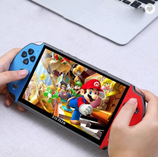 X12 PLUS видеоигра 7 дюймов двойной рокер портативный ручной Ретро игровой консоль видео MP5 плеер TF карта для GBA/NE S 3000 игр