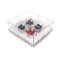 Boîte en plastique transparent chocolat à la truffe 4 8 15 30 cavités personnalisée avec plateaux à clapet blister