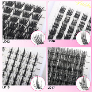 Wholesale Soft Natural Fluffy Hand Made <b>Lash</b> Clusters Private Label Eyelash Clusters Tray - Product Image 1