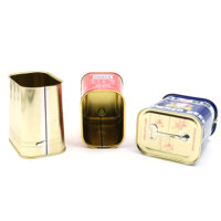 Boîte métallique trapézoïdale ouverte et soudée à clé de qualité alimentaire 701 # pour déjeuner, viande ou bœuf cordé