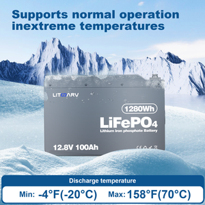 Paquete de Baterías LiFePO4 con Cubierta Metálica Litharv, Duradero, 12.8V 100Ah/120Ah/150Ah/<span class=keywords><strong>200Ah</strong></span>, 6000 Ciclos, 5 Años de Garantía, Energía Solar para el Hogar - Product Image 2