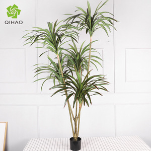 QIHAO <b>Artificial</b> Dragon Blood <b>Tree</b> Large Indoor Silk Plant High Simulation Home Decor Wedding Props Round Pot - Product Image 3