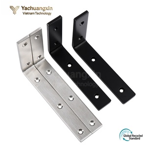 Herramientas de ferretería: Soporte de pared de hierro negro mate para instalación en el hogar, conector de hardware - Product Image 3