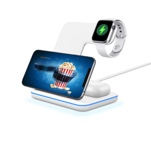 Портативный 3-1 телефон быстрая многофункциональная зарядная станция 3 в 1 магнитное Беспроводное зарядное устройство для <span class=keywords><strong>Iphone</strong></span> IWatch - Product Image 3