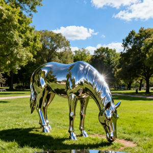 उच्च गुणवत्ता वाले नक्काशीदार 3 डी स्टेनलेस स्टील प्रूव सिटी स्क्वायर और घर सजावट के लिए - Product Image 5