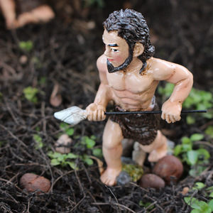 Adornos de micropaisaje que simulan personas primitivas en la antigüedad, macetas con figuras de hombre salvaje, suculentas de resina para jardín. - Product Image 3