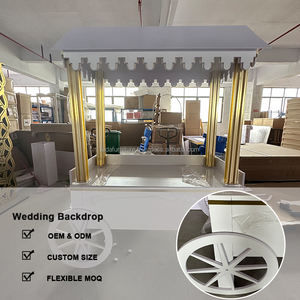 LEDA Voiture de mariage en acrylique blanche avec roues, utilisée pour les événements de fête de mariage - Product Image 4