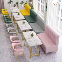 Foshan mobilier simple et moderne pour restaurant ensemble de table et de chaises en bois massif mobilier de café commercial personnalisé
