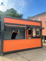 Conteneur bar de 10 pieds, structure en acier préfabriquée modulaire en kit, maison conteneur moderne, orange personnalisé pour café extérieur, bureau, villa