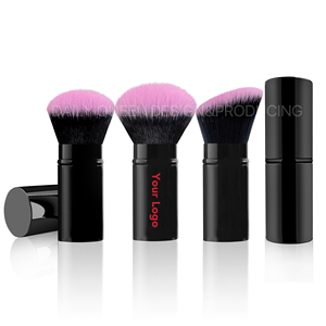 Pennello per Fondotinta in Polvere Retrattile Daily Queen & <span class=keywords><strong>Laura</strong></span> Geller, Colore Nero con Setole Rosa, Portatile e Facile da Trasportare - Product Image 6