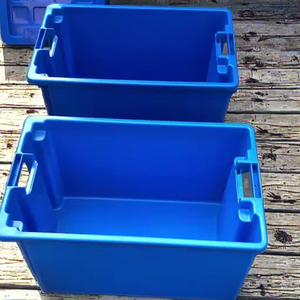 600*400*300mm vuông Nhựa di chuyển thùng Xếp chồng và làm tổ nhựa vận chuyển cá hộp PP hải sản lưu trữ nhựa Tote hộp - Product Image 4