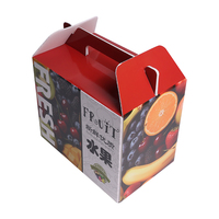 Boîte rigide en carton ondulé écologique personnalisée pour fruits frais - Emballage cadeau pour pommes, oranges et fruits du dragon