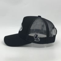 Gorra trasera de malla con logotipo bordado personalizado, gorra de camionero para hombre con logotipo bordado personalizado, gorra de béisbol de algodón con etiqueta privada de 5 paneles