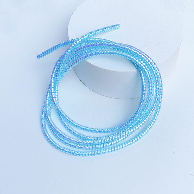 1.4M Laser Colorful Eco-friendly Silicone Phone Data Cable Protector Rope for Color Spring Protective Cover Cord