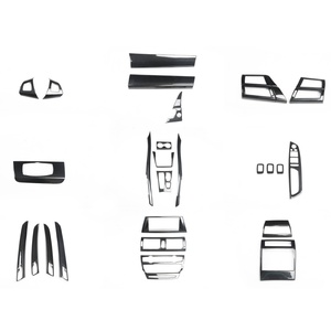 Kit de garniture intérieure du tableau de bord en fibre de carbone noire pour BMW X5 X6 E70 E71 2008-2013 LHD (conduite à gauche) - Product Image 1