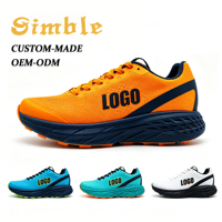 Chaussures de course personnalisées avec logo, à semelle épaisse, respirantes, en maille, souples et amortissantes, pour l'extérieur