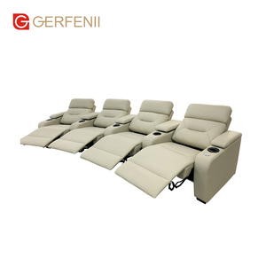 Muebles reclinables de cuero para asientos de cine en casa de lujo con taza de masaje congelada - Product Image 4
