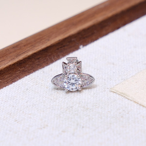 男性用CZプラネットスタッドイヤリングストリートウェアパンクヒップホップ男女兼用イヤリング - Product Image 6