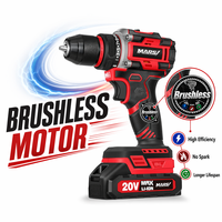 MARS CD-04 Perceuse-visseuse sans fil 20V sans balais, kit avec batterie 2.0Ah, chargeur, mandrin 3/8 pouces, couple de 355 in-lbs, 2 vitesses, 22 outils