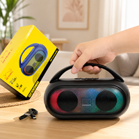 Kompakter RGB Party-Lautsprecher BT 5.3 8W Tragbares Audio-Gerät mit USB TF FM Tragegriff für Outdoor-Reisen Großhandel OEM ODM