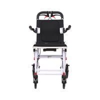 Fauteuil roulant manuel pliable compact, chaise de transport portable avec frein de sécurité pour personnes âgées