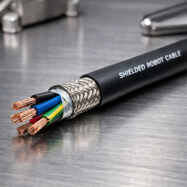 Shielded Robot Cable for Industrial Automation Arm With High Flex Torsion Resistant for Servo Motor Encoder Wiring System