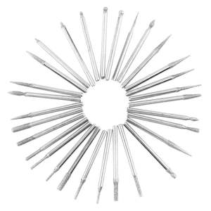 Elecroplate Kim Cương gắn điểm đá 100/150/200 carbide burr Set kim cương gắn điểm - Product Image 4