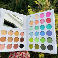 Livre d'ombres à paupières de couleur verte hautement pigmentée mat 36 couleurs Palette de fard à paupières de marque privée personnalisée nue