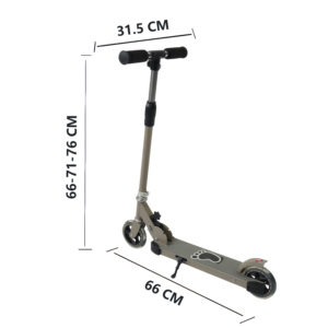 <span class=keywords><strong>Patinete</strong></span> Plegable Gris Ajustable, <span class=keywords><strong>Patinete</strong></span> No Eléctrico para Niños con Rueda Trasera de PVC de 120 mm para Niños y Niñas, Juego Diario - Product Image 3