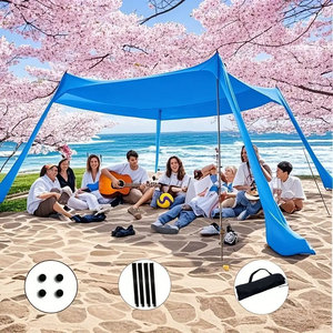 Beach Lycra <b>Canopy</b> <b>Tent</b> 3x3m Single Layer Easy Setup Sun Shelter for Camping and Picnics Outdoor Shade Protection - Product Image 1