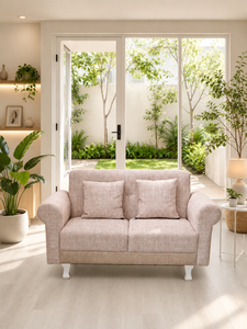 Chic Gabriel Square Two-Seater Lounge Couch with Custom Eco-Friendly Fabric for Living Room & Hotel - Product Image 2