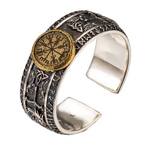 Anillo ajustable con apertura de <span class=keywords><strong>runas</strong></span> <span class=keywords><strong>vikingas</strong></span> de dragón de espada para hombre, anillo de campeonato de joyería de plata de ley 925 de alta calidad - Product Image 6