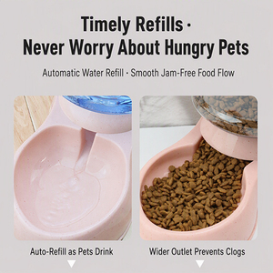 Automatic <b>Pet</b> Feeder Water Dispenser Silicone <b>Food</b> Bowl Set for Dogs and Cats Travel Indoor Use - Product Image 4