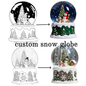 Globe à neige de Noël en résine, ensemble de figurines de la Nativité personnalisées, style amour personnalisé, écologique, peint à la main, <span class=keywords><strong>cadeau</strong></span> - Product Image 2