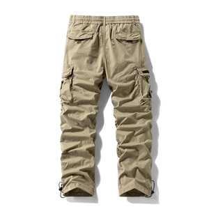 <span class=keywords><strong>Pantaloni</strong></span> Cargo Casual da uomo personalizzati <span class=keywords><strong>con</strong></span> polsini <span class=keywords><strong>con</strong></span> coulisse in vita regolabile per escursioni all'aperto in campeggio - Product Image 3