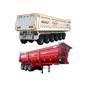 Hot Sale30-100 Tons Rear 3 4 5 6 Axles Tipping Trailers Tipper Dump Semi Truck Trailer