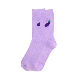 Vente en gros coréen mignon pêche cerise <span class=keywords><strong>avocat</strong></span> Fruit Logo brodé chaussettes femmes drôle coton équipe chaussettes - Product Image 3