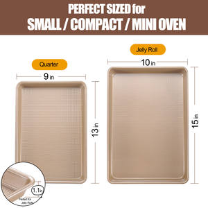 Bandejas para Hornear <span class=keywords><strong>JOHO</strong></span> BAKING, Resistentes, para Rollos de Masa y Cuartos de Hoja, Aptas para Horno, Antiadherentes, de Metal Texturizado de 0.8 mm, para Hornear Galletas y Otros Alimentos - Product Image 4