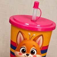 Gobelets en plastique avec couvercle et paille, réutilisables, jus écologique imprimé, vente en gros, mode