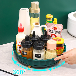 ที่จัดเครื่องปรุงหมุนได้ในครัว พร้อมจานหมุน 360 องศา สำหรับเก็บน้ำมัน เกลือ น้ำส้มสายชู เครื่องเทศ และซอส - Product Image 4