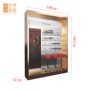 Yushang sinh thái thân thiện dẫn chiếu sáng vàng tấm tùy chỉnh hiển thị tủ xách tay có thể tháo rời đa tầng Acrylic kệ màu Đỏ - Product Image 2